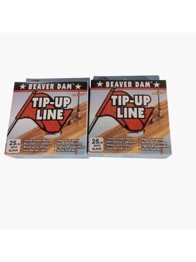 Beaver Dam Tip Up Line 25LB 50YD Braided Nylon Black Ice Fishing Line Spool Lot